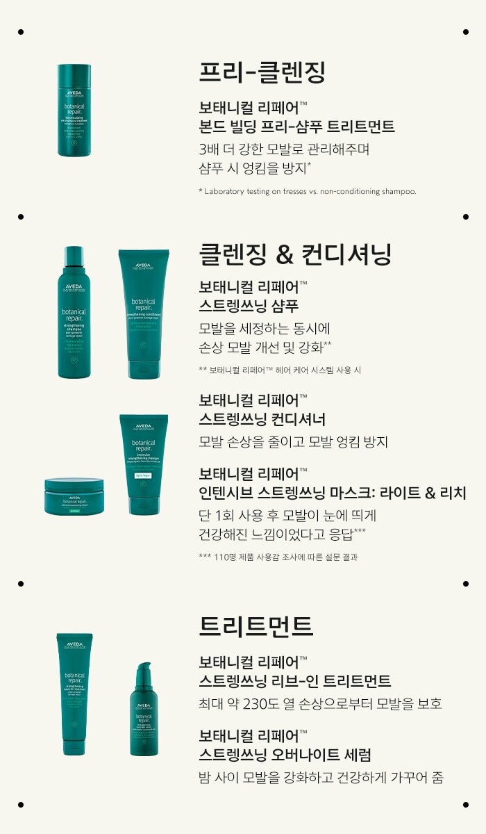 보타니카칼 리페어™ 강화 샴푸 & 컨디셔너 200ML 2+4 세트