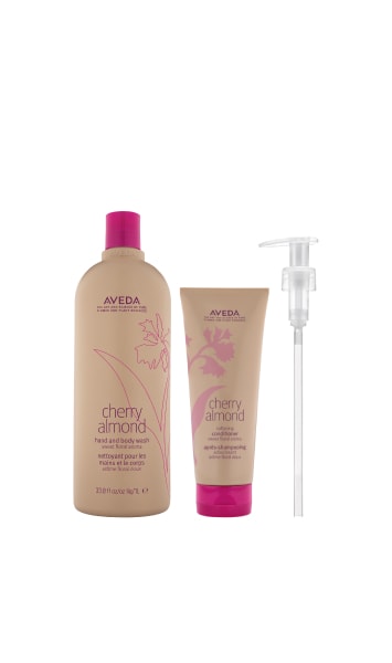 체리 아몬드 핸드 앤드 바디 워시 1L & 컨디셔너 & 펌프 기획 세트