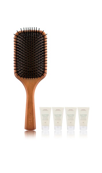 아베다 나무 패들 브러시 1+4 세트