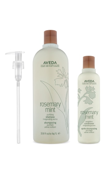 ROSEMARY MINT PURI SHAM 1L & WEIGHTLESS COND 250ML & PUMP VALUE SET